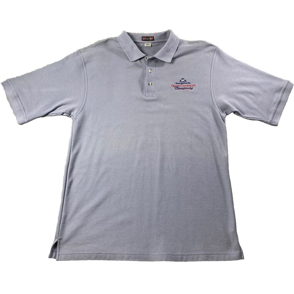Forest & Hue Mens Golf Polo Shirt Size L Blue
